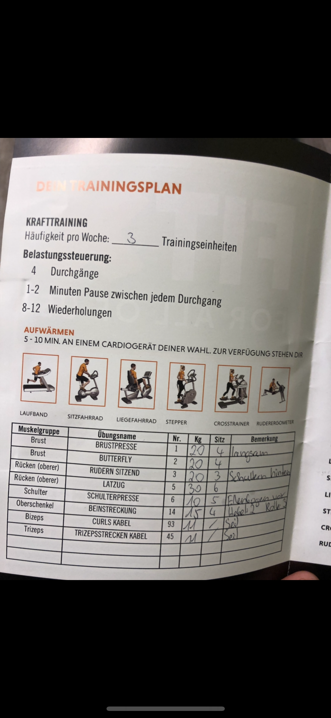 Trainingsplan Dauer (35min) ist das normal (Bild ...