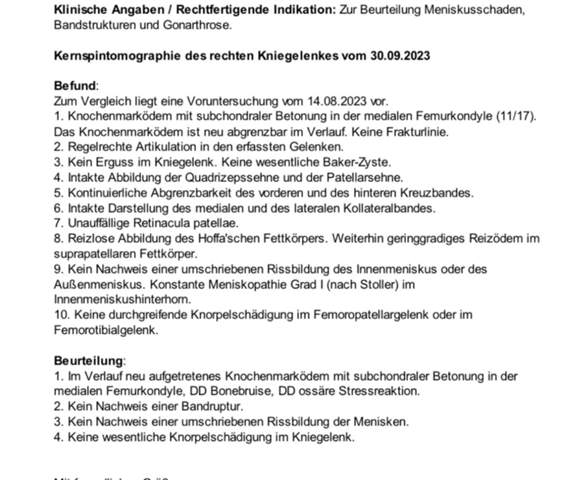 Wie schlimm ist ein Knochenmarködem am Knie? (Knieschmerzen, arzt